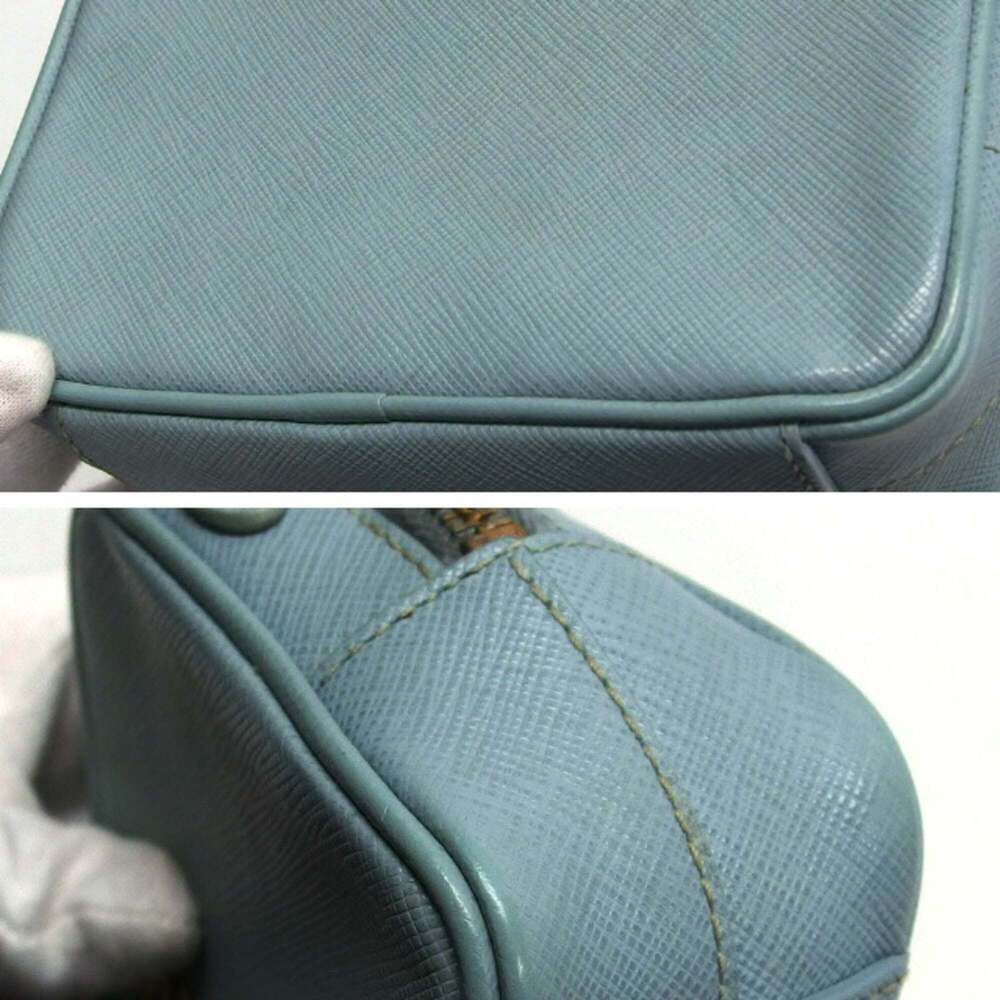 PRADA Blue Saffiano Shoulder Bag - Picture 6 of 11
